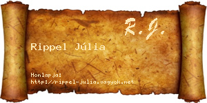 Rippel Júlia névjegykártya